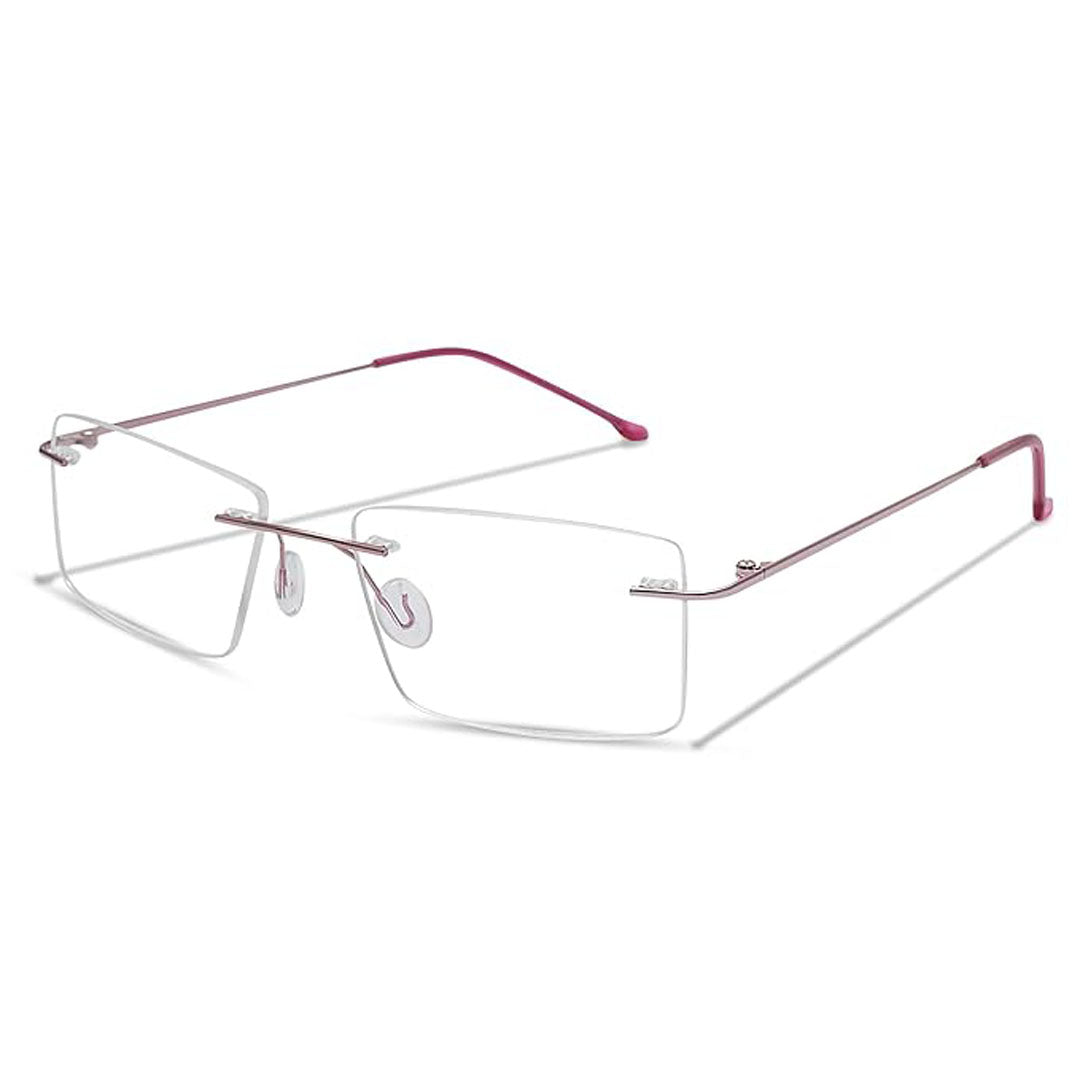 OneStopVision® Pink Rimless Eyeglasses Frame