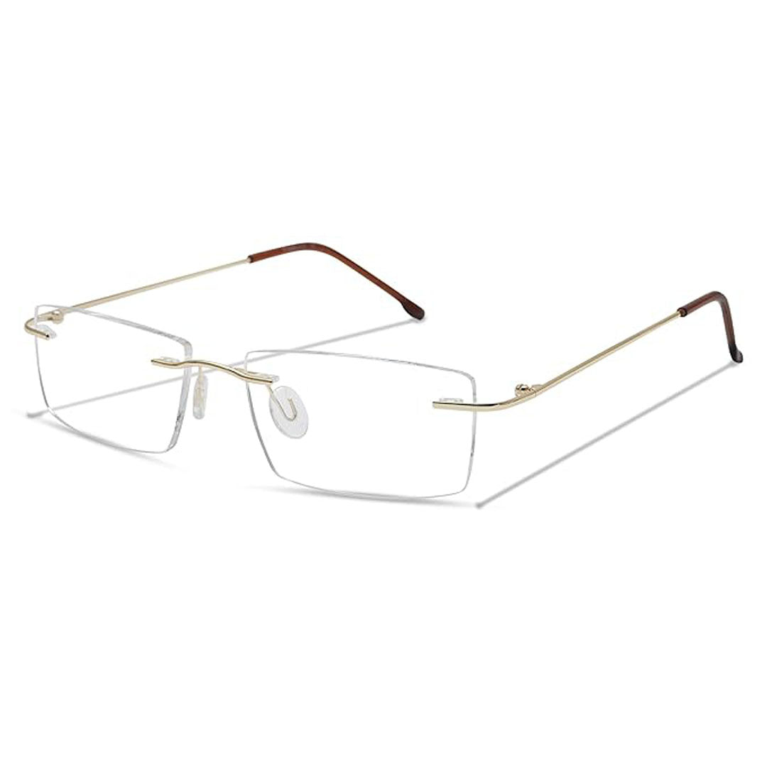 OneStopVision® Golden Rimless Eyeglasses Frame