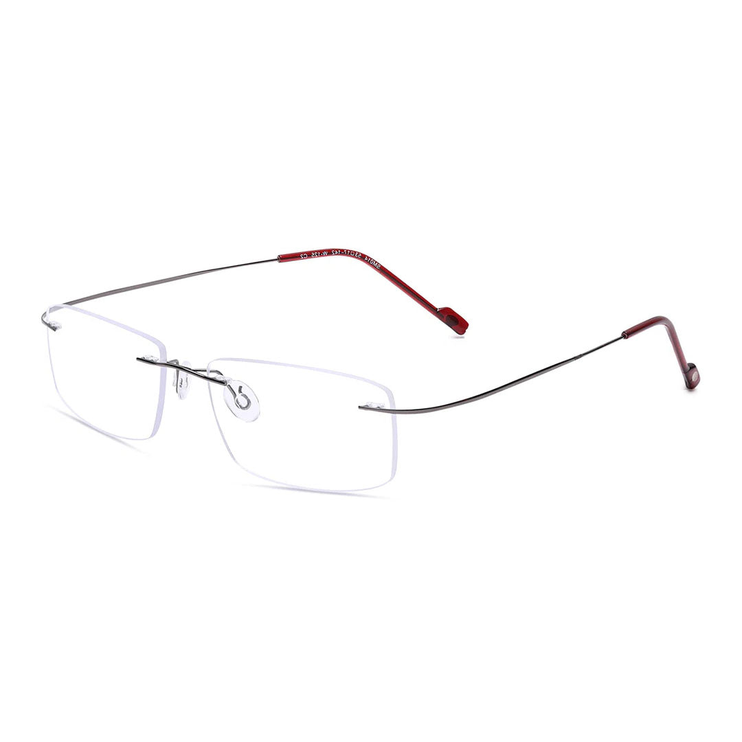 OneStopVision® Grey Rimless Eyeglasses Frame
