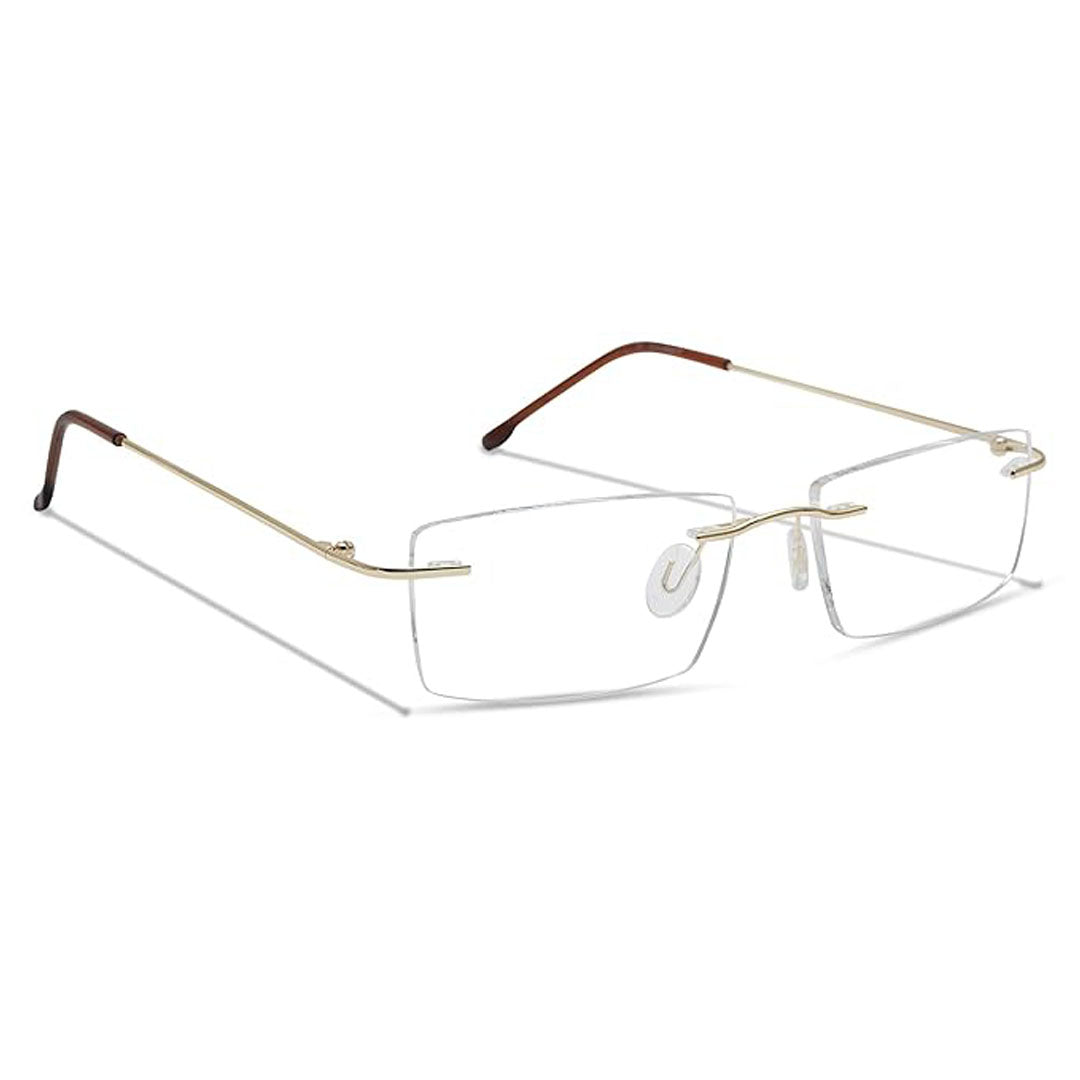 OneStopVision® Golden Rimless Eyeglasses Frame