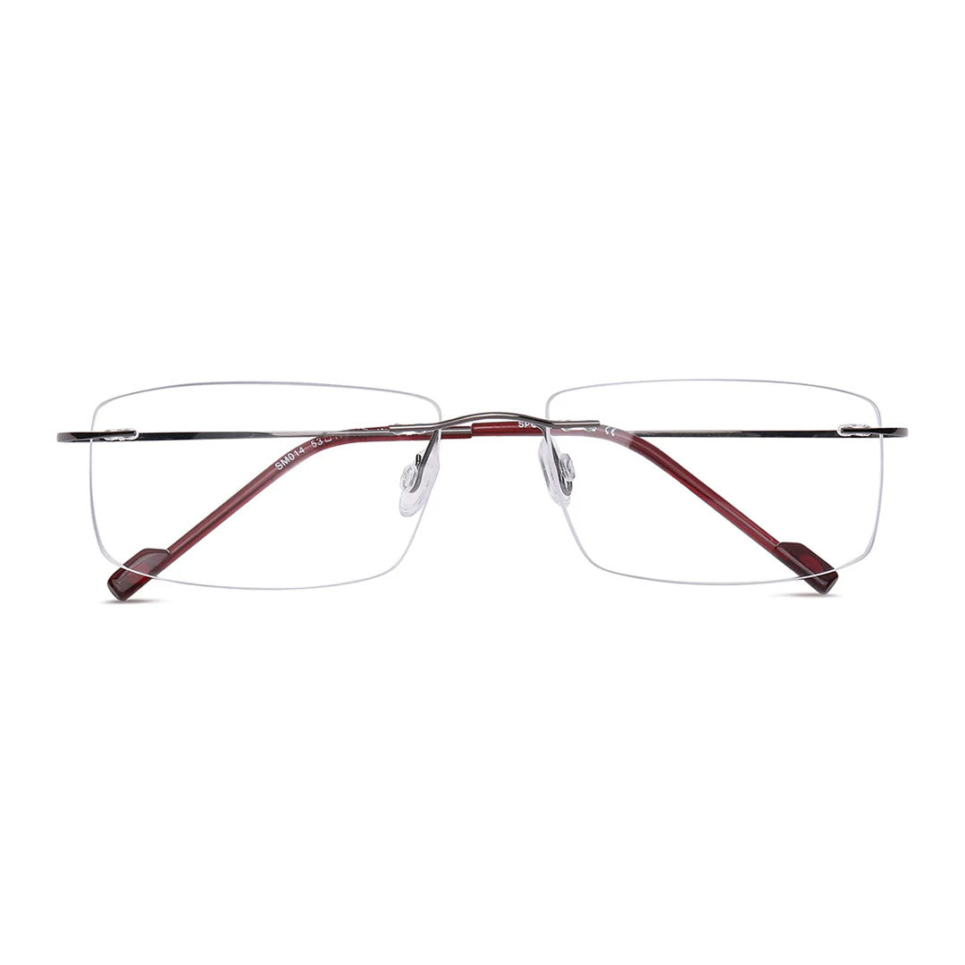 OneStopVision® Grey Rimless Eyeglasses Frame