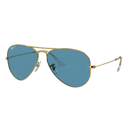 Ray-Ban Clasic Aviator Golden Blue Sunglasses RB30259196S2 62