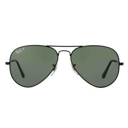 Ray-Ban Polarised Aviator Unisex Sunglasses (RB3025|62|Green)