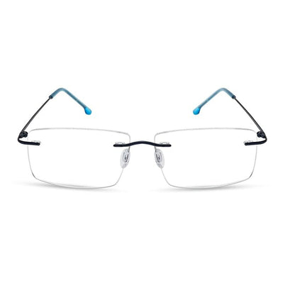 OneStopVision® Blue Rimless Eyeglasses Frame