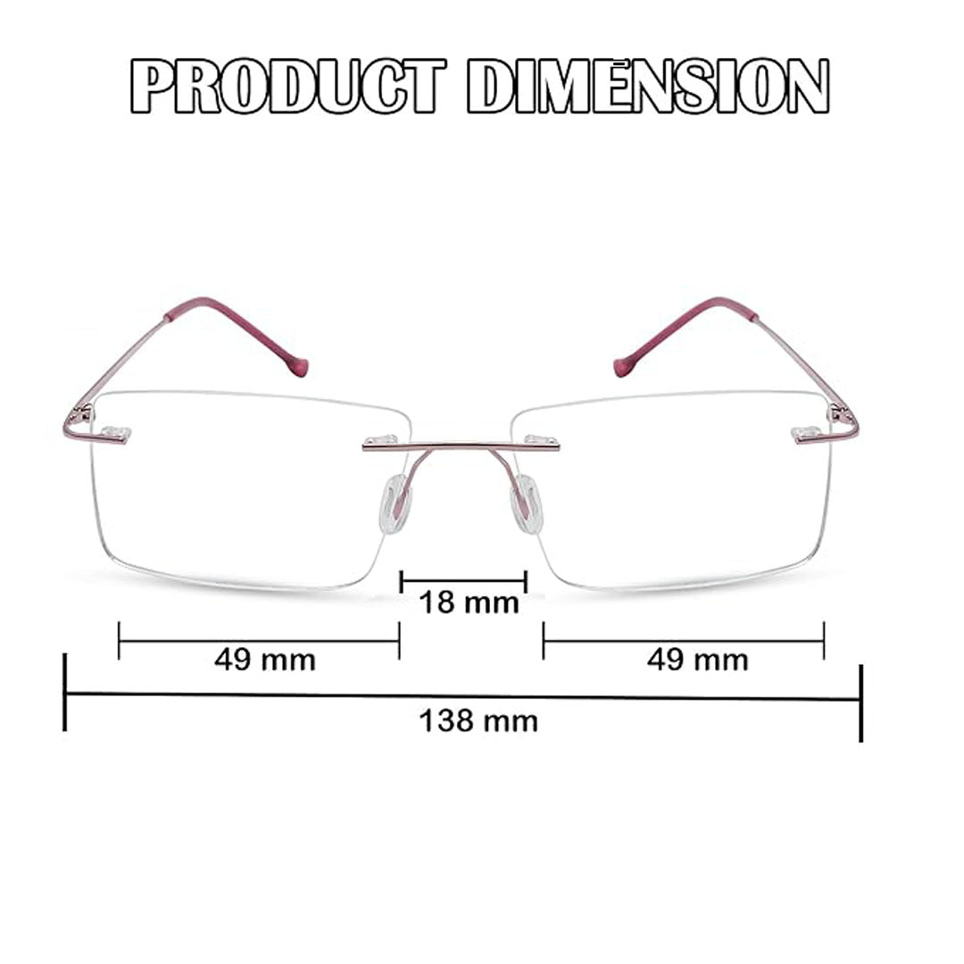 OneStopVision® Rimless Zero Power Blue Light Filter Computer Glasses