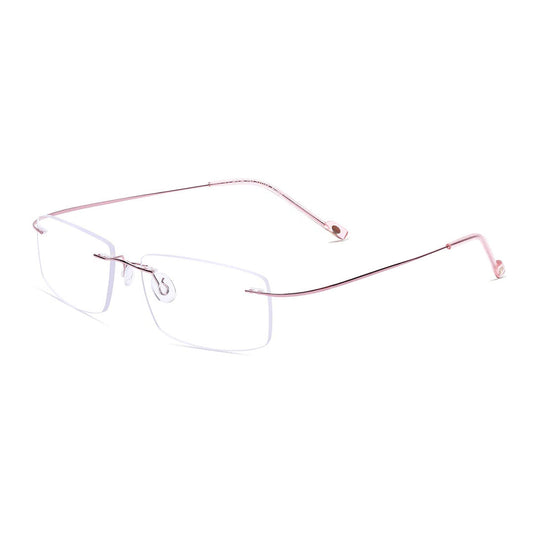 OneStopVision® Pink Blue Light Filter Rimless Reading Glasses