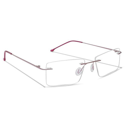 OneStopVision® Pink Rimless Eyeglasses Frame