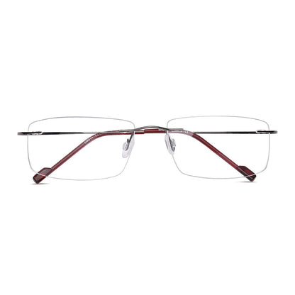 OneStopVision® Grey Rimless Eyeglasses Frame