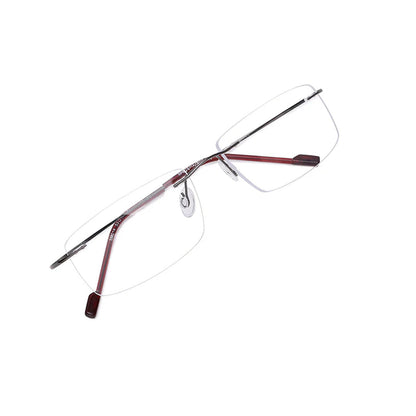OneStopVision® Grey Rimless Eyeglasses Frame